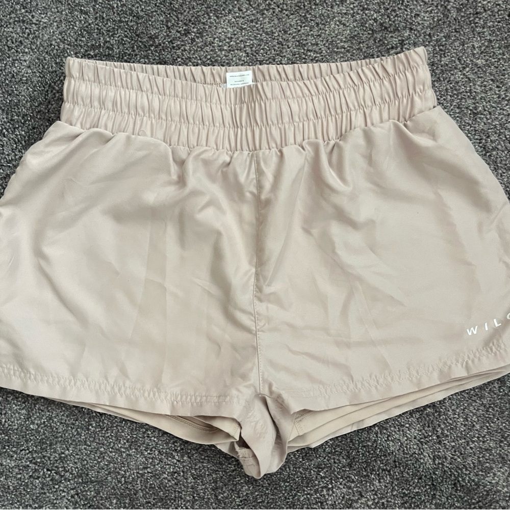Wilo the Label Women's Athletic Shorts lined w/ biker shorts, pockets, medium